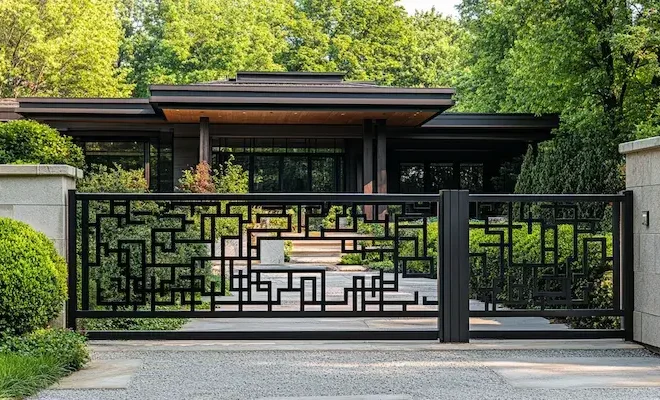 Alu Zäune aus Polen mit Montage