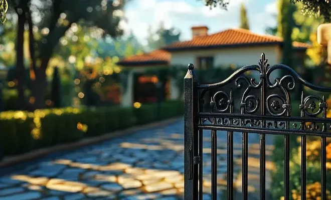 Moderne Zäune aus Polen