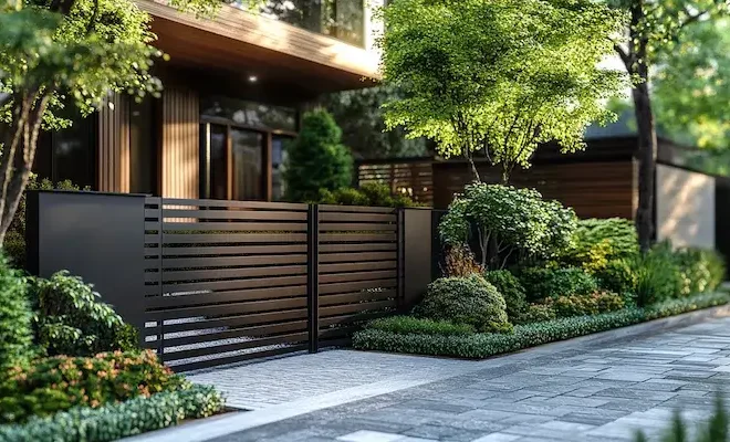 Metallzaun aus Polen mit Montage